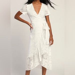 Lulus White Wrap Dress